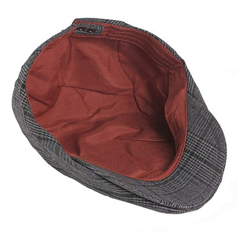 Qunson 2 Pack Men's Cotton Flat Cap Ivy Gatsby Newsboy Hat (L) - Image 4
